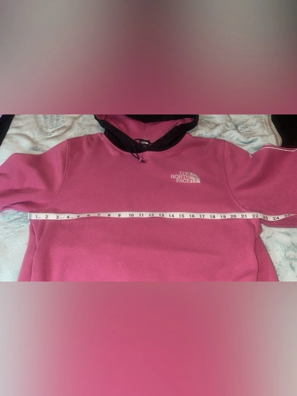 The North Face Graphic Box Logo Pullover Hoodie Men Medium Pink Black